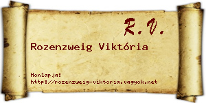 Rozenzweig Viktória névjegykártya